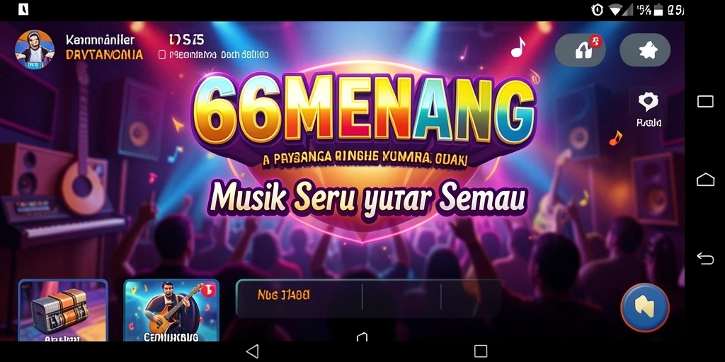 Gameplay seru dari 66MENANG yang menampilkan tantangan musik.