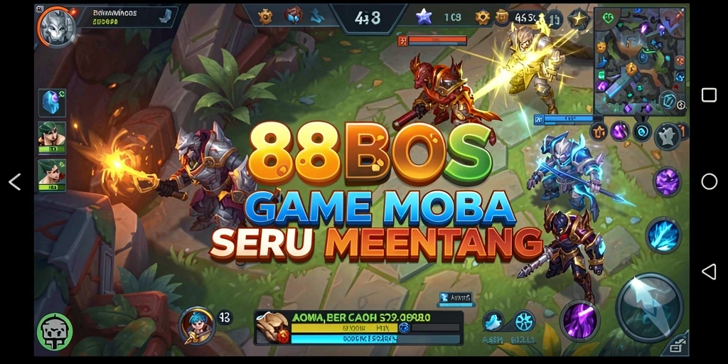 Tampilan menarik saat gameplay <strong>88BOS</strong> dengan karakter yang beraksi.