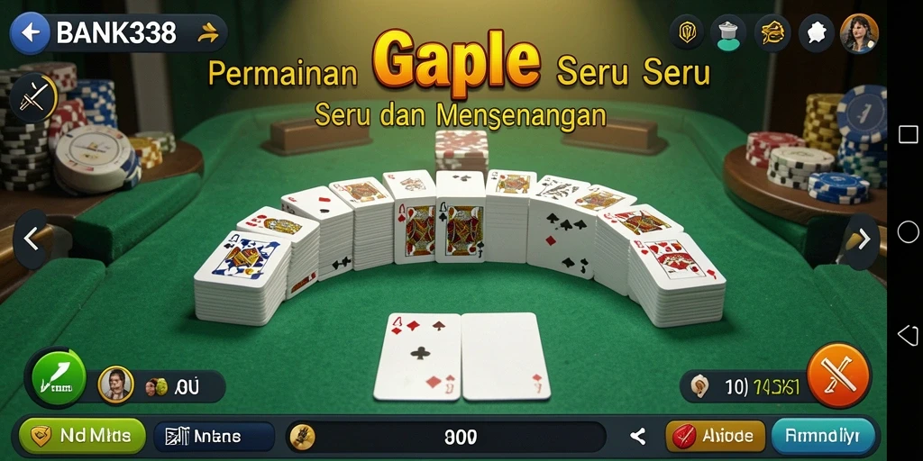 Tampilan gameplay Gaple yang menarik dan interaktif.
