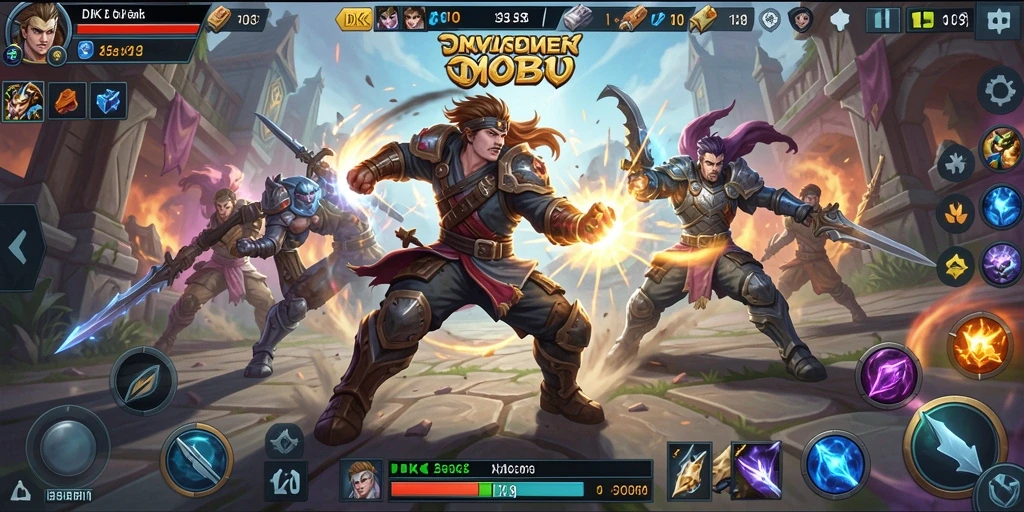 Gameplay intens DKK dengan pertarungan tim yang seru.