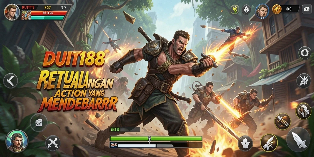 Tangkapan layar gameplay DUIT188 menunjukkan pertarungan yang mendebarkan dan grafis yang mengagumkan.