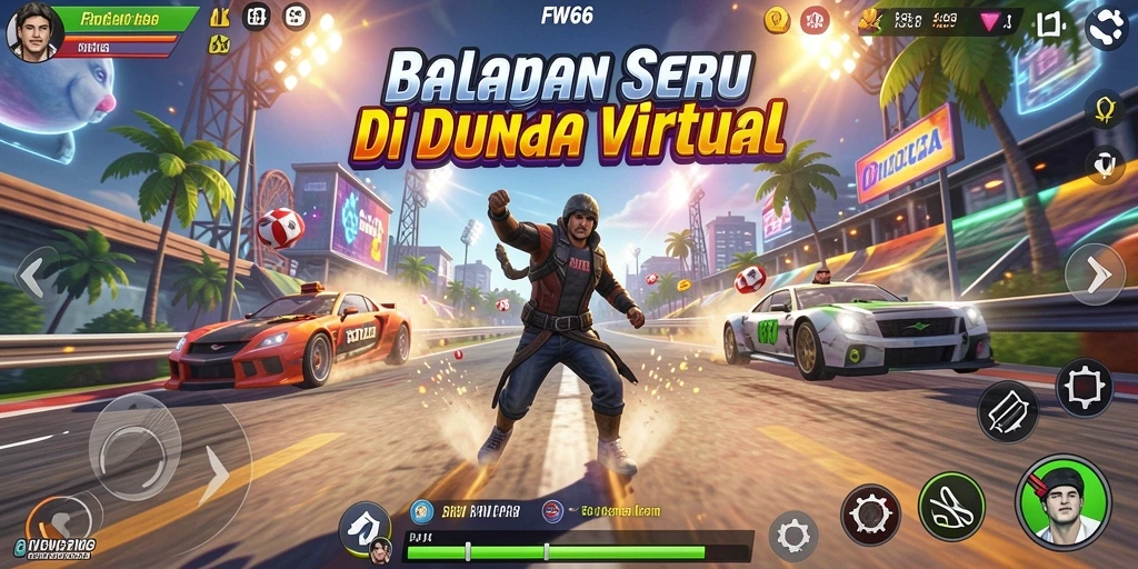 Tampilan gameplay FW66 dengan lintasan balapan yang menarik.