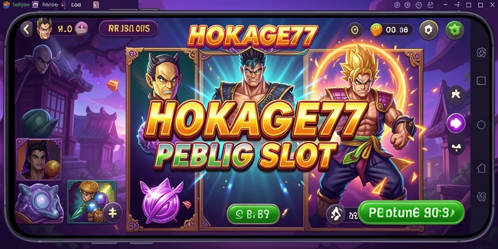 Tampilan menarik dari permainan slot HOKAGE77 yang penuh warna.