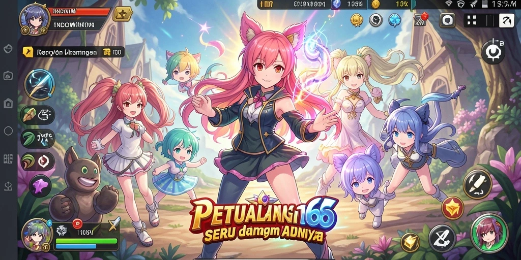 Tangkapan layar INDOWIN168 menampilkan petualangan seru di dunia anime.