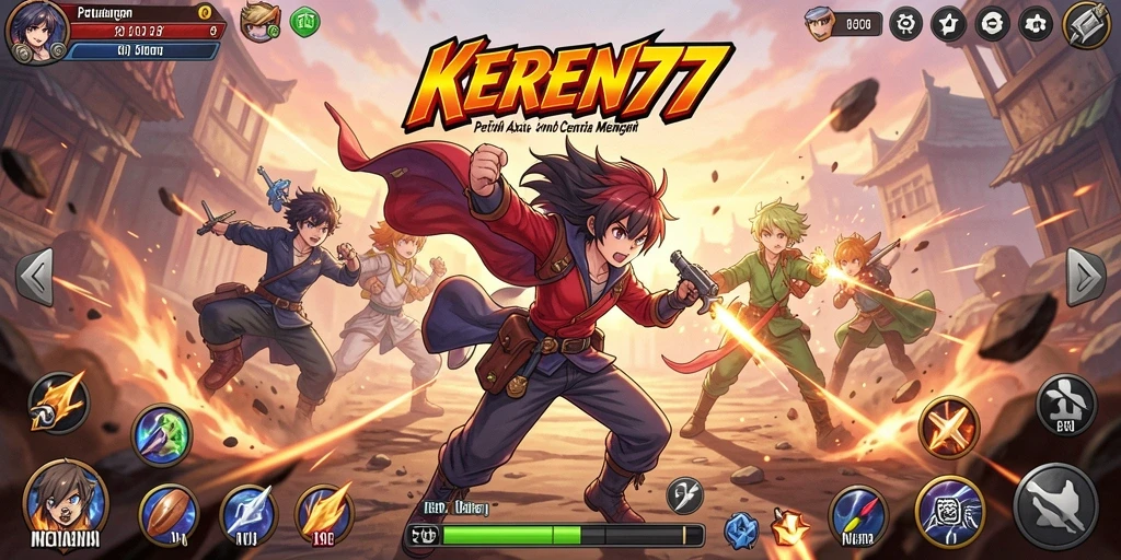 Tampilan gameplay KEREN77 yang dinamis dan penuh aksi.