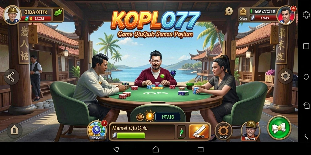Tampilan seru gameplay QiuQiu di KOPLO77.