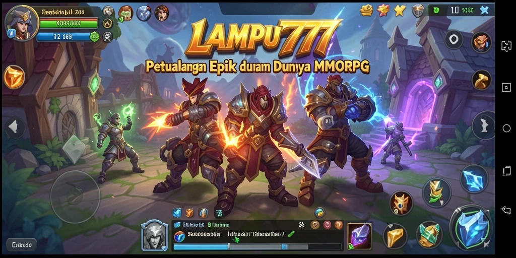 Tampilan gameplay seru LAMPU777 yang menampilkan pertempuran epik dan dunia luas.