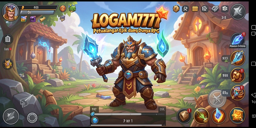 Gameplay LOGAM777 yang seru dan mendebarkan.