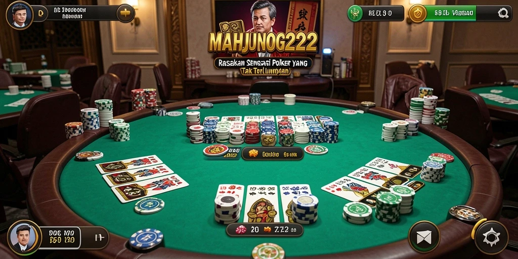 Screenshot gameplay poker di MAHJONG222 yang menakjubkan.