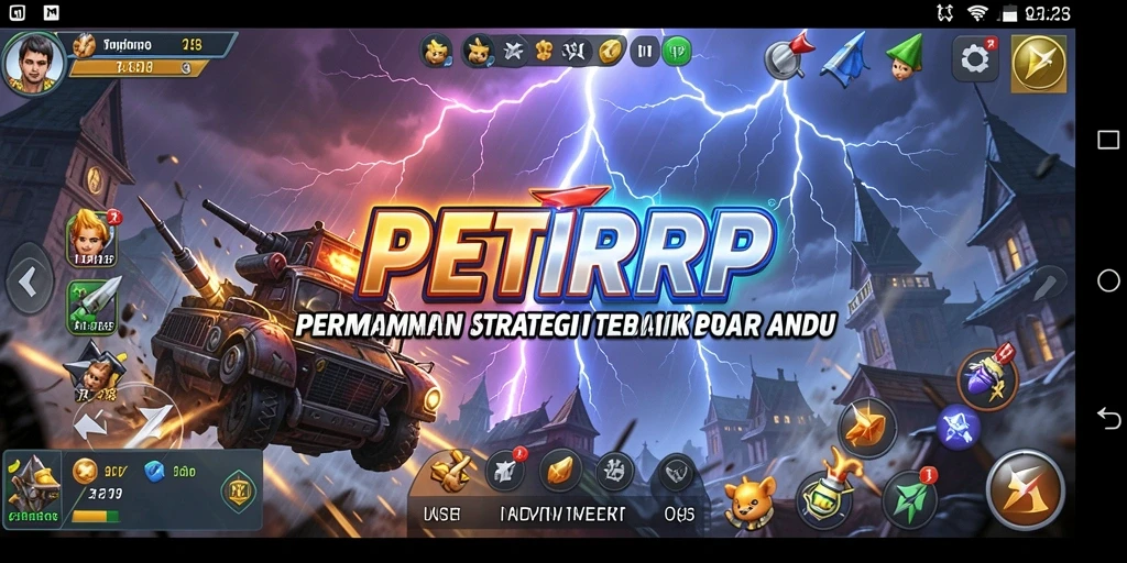 Tampilan menarik dari gameplay strategi PETIRRP.