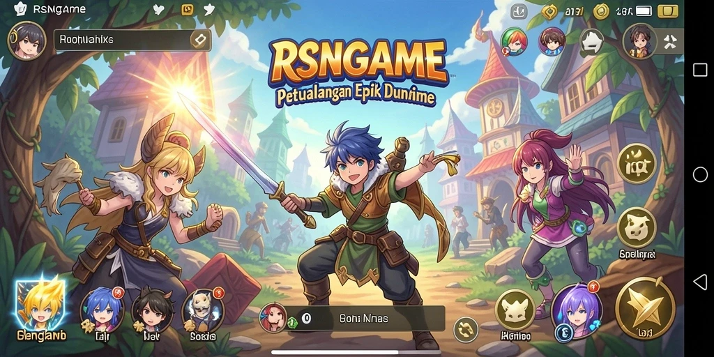 Tampilan gameplay seru dan karakter Anime yang menarik.