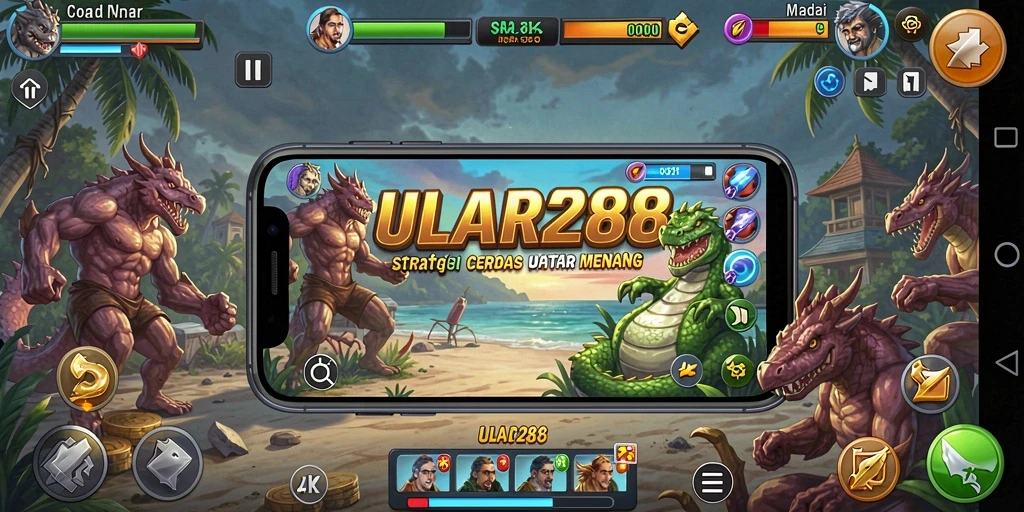Tangkapan layar menunjukkan gameplay mendebarkan dari ULAR288 yang penuh strategi.