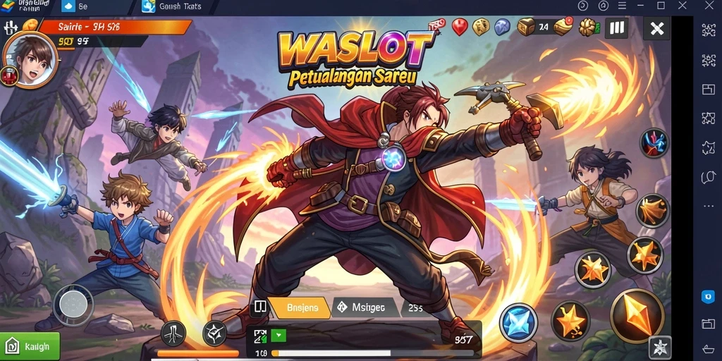 Tampilan gameplay seru dari WASLOT dengan karakter Anime yang mengagumkan.